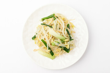 Bean sprouts on a white background