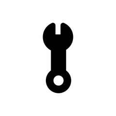 wrench icon solid style vector