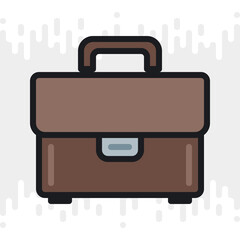 Briefcase or portfolio icon. Simple color version on a light gray background