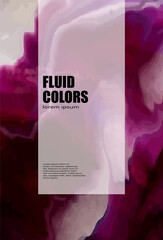 Artistic covers design. Creative fluid colors backgrounds.