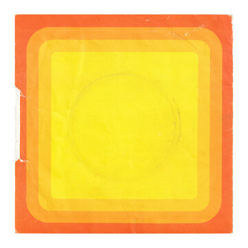 Worn Yellow Orange disc cover from the seventies