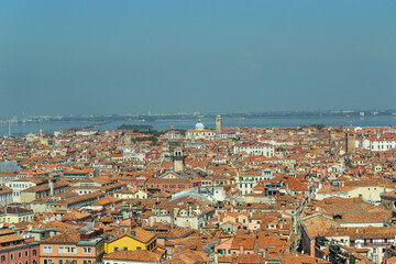 Fototapeta na wymiar Aerial view of the city of Venice. Tourism in Italy.