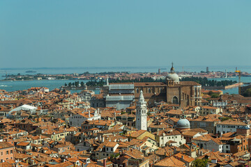 Obraz premium Aerial view of the city of Venice. Tourism in Italy.