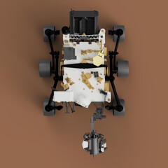 Mars robot perseverance 3d rendered illustration