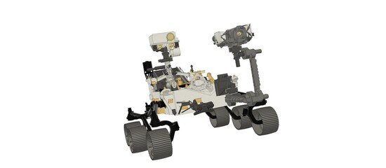 Mars robot perseverance 3d rendered illustration © Simon Bugler