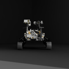 Mars robot perseverance 3d rendered illustration