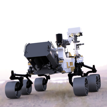 Mars robot perseverance 3d rendered illustration