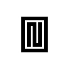 Black letter ON NO initial logo icon