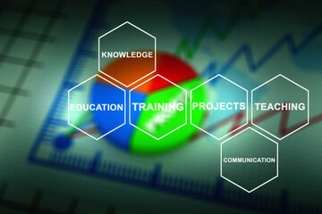 2D Digital Abstract Business Networking background