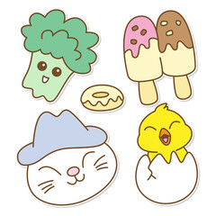 Funny stickers hand drawn 4