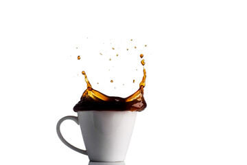 Coffee splash from a cup