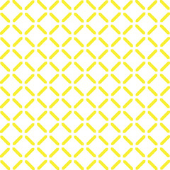 Abstract seamless pattern made with lines and shapes, striped yellow background, diagonals