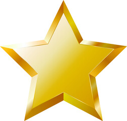 vector golden stars. flat image of a bright yellow star. five pointed star
