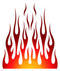 Tribal hotrod muscle car flame graphic for car hoods and roofs. Ideal for decals, stickers, mask and tattoos too. © Artoholics