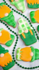 Saint Patrick's home made and decorated cookies