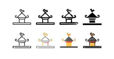 Mikoshi Icon Set (8 different style vector icon set)