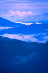 Fototapeta na wymiar The Alp in blue hour