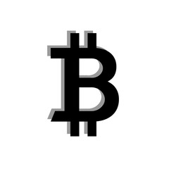 Simple illustration of bitcoin coin Concept of internet cryptocurrency