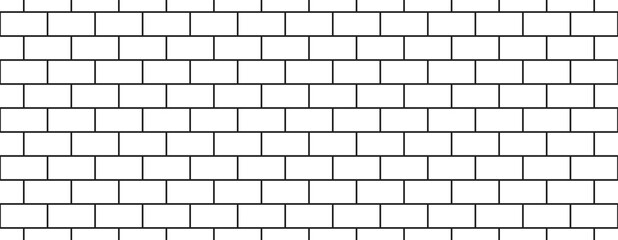 subway tile background. white seamless patter for kitchen backsplash, bathroom wall, shower. ceramic vector texture