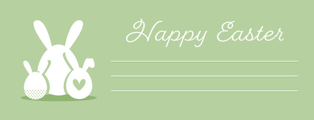 Happy Easter card. Postcard with place for text.