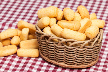 Traditional Colombian gastronomy of achiras del huila snacks.