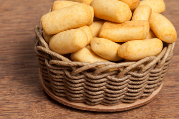Traditional Colombian gastronomy of achiras del huila snacks.