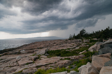 stormy clouds over the sea