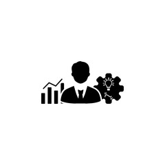 Business plan strategy icon vector