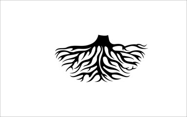 Obraz premium Creative abstract life root on white background vector logo design template