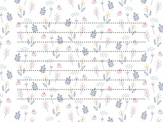 キュートな花柄パターンお手紙