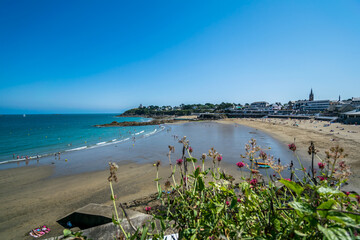 Saint-Quay-Portrieux village sur la c&ocirc;te Bretonne en France.	