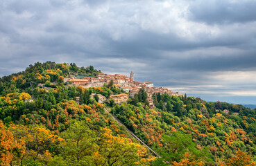 Fototapeta na wymiar View of Sacro Monte in Varese (Varesino), Italy.
