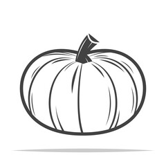 Pumpkin transparent icon vector isolated