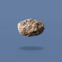 Asteroid Isolated on Blue Background