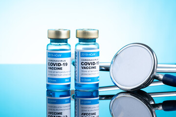 Coronavirus vaccine with medical health care concept