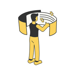 Panoramic Screen Works Composition