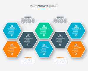 Abstract 3D Paper Infographics. Business template .Vector illustration