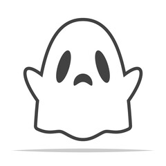 Ghost transparent icon vector isolated