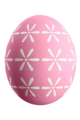 Large picture of an isolated easter egg with a floral pattern.