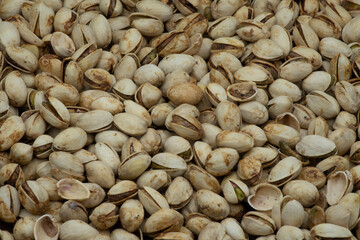Mumbai / India 16 May 2019 Roasted pistachio seed with shell at Mumbai Maharashtra India