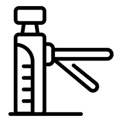 Turnstile gate icon. Outline turnstile gate vector icon for web design isolated on white background