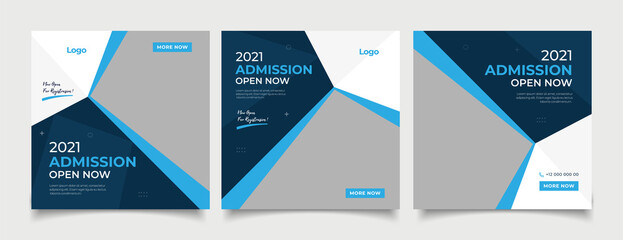 School education admission social media post and web banner template