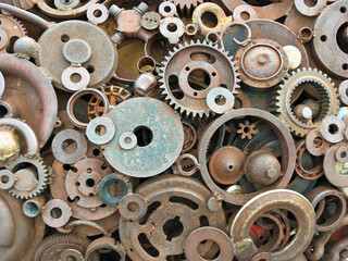 Rusty old gears and cogs 