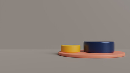 Abstract scene geometry shape podium rendering