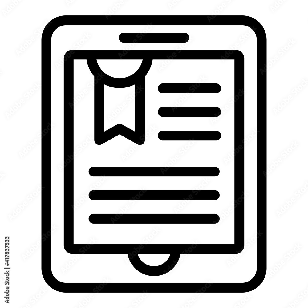 Poster digital file icon. outline digital file vector icon for web design isolated on white background