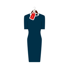 Dress On Hanger With Sale Tag Icon