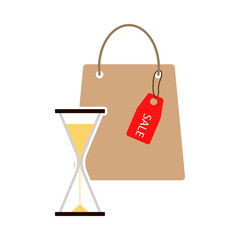 Sale Bag With Hourglass Icon