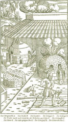 Der Freiburger Treibofen. Georgius Agricola, Berg- und Hüttenwesen, 1556. 