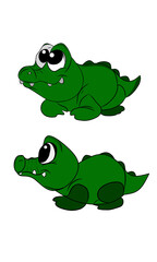 vector baby crocodile