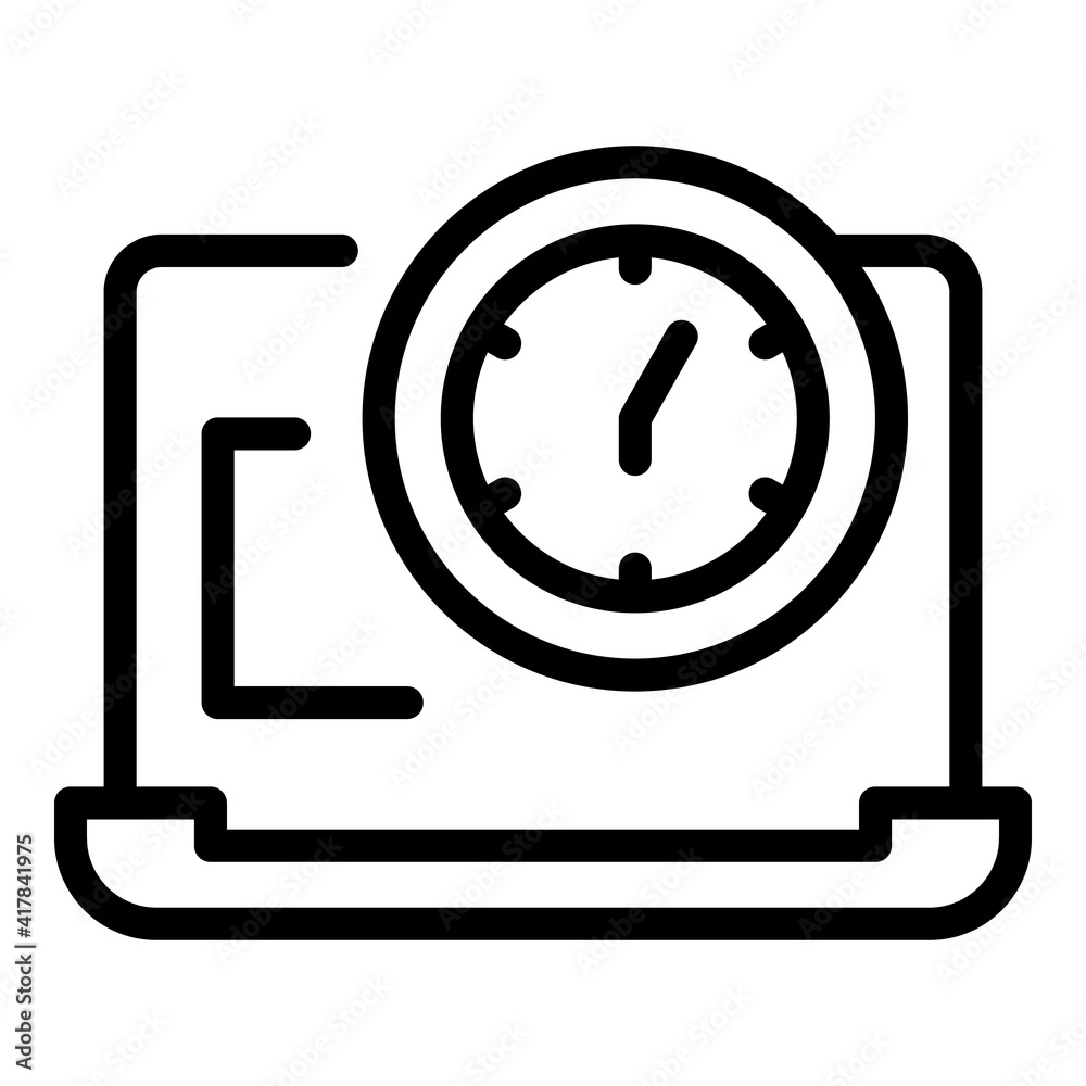 Poster working hours icon. outline working hours vector icon for web design isolated on white background